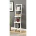 4 Tier Ladder Bookshelf in White Finish - Convenience Concepts 131499W