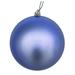 Vickerman 572245 - 12" Periwinkle Shiny Ball Christmas Tree Ornament (N593029DSV)