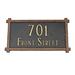 Montague Metal Products Inc. 2-Line Lawn Address Sign, Wood | 9.25 H x 17 W x 0.38 D in | Wayfair PCS-25-NS-LS