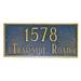 Montague Metal Products Inc. 2-Line Lawn Address Sign, Wood | 7.25 H x 15.75 W x 0.32 D in | Wayfair PCS-43-SBG-LS