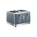 Russell Hobbs Inspire 4 Slice Toaster (Extra wide slots, High lift feature, 6 Browning levels, Frozen/Cancel/Reheat function with Blue LED illumination, 1800W, Grey textured high gloss) 24383