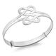Tuscany Silver Women's Sterling Silver Double Heart Celtic Knot Extendable Baby Bangle