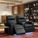 Red Barrel Studio® Magnum LHR Recliner Home Theater Row Seating (Row of 2) in Black | 44 H x 67.25 W x 39.75 D in | Wayfair