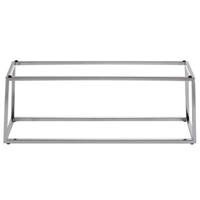 Tablecraft 21007 20 1/2" x 6 5/8" x 7 1/4" Stainless Steel Tall Half-Long Size Reversible Riser