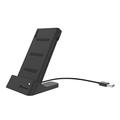 Xlayer Powerbank Wireless Charger with Dock 6.000mAh | 2-in-1 Induktions Ladegerät Docking Station | Qi Ladestation mit externem Akku für induktionsfähige Geräte und Smartphones | Anthrazit