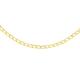 CARISSIMA Gold Unisex 9 ct Yellow Gold 2.4 mm Diamond Cut Flat Curb Chain Necklace of Length 51 cm/20 Inch