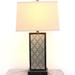 Winston Porter Lutton 30" Table Lamp Fabric in Brown/Gray/White | 30 H x 8 W x 8.5 D in | Wayfair 9198F7D15C964A458363980A2A989FDB