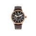 Heritor Automatic Mattias Leather-Band Watch w/ Date Rose Gold/Black One Size HERHR8406