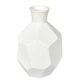 Vickerman 589380 - 10" White Ceramic Geometric Bottle (FQ196210) Home Decor Vases