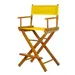 "Casual Home 24"" Honey Oak Finish Director's Chair, Yellow"