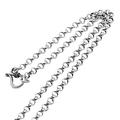 Vintage 925 Sterling Silver Round Rolo Belcher Chain Link Chain Necklace for Men Women 4mm 55cm
