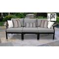 Madison Metal 3 - Person Outdoor Sofa w/ Cushions Metal in Gray kathy ireland Homes & Gardens by TK Classics | 33 H x 88 W x 35 D in | Wayfair