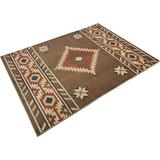 Brown/Red 94 x 1 in Area Rug - Millwood Pines Southwestern Area Rug Hotel Quality Natural Canvas Backing Low Pile Durable Area Rugs | Wayfair