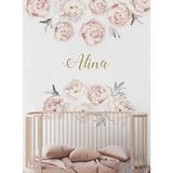 Willa Arlo™ Interiors Wanette Peony Flower Wall Decal Canvas/Fabric in Pink/Gray | 78 H x 50 W in | Wayfair 3AFBB65F24714E7DAE660B8125FEE0EB