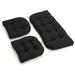 Charlton Home® 3 Piece Indoor Settee Cushion Set Polyester/Cotton Blend in Black | 5 H x 42 W in | Outdoor Furniture | Wayfair