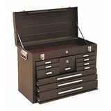 KENNEDY 3611B 26-1/8"W Top Chest 11 Drawers, Brown, 12-1/8"D x 18-7/8"H