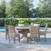 Sol 72 Outdoor™ Rochford Round 6 - Person 60" Long Dining Set w/ Cushions Glass in Brown | Wayfair F46B298780314D4188F55289215873B1
