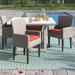 Sol 72 Outdoor™ Rochford Patio Dining Armchair w/ Cushion in Gray/Red | 35 H x 23 W x 21 D in | Wayfair B11FC69B2E3C445EB33A0225044C1862