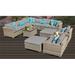 Lark Manor™ Anupras 13 Piece Outdoor Sectional Conversation Set w/ Club Chairs, Ottomans | 31.5 W x 31.5 D in | Wayfair