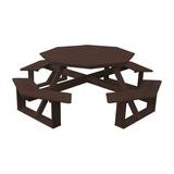 Longshore Tides Moe 8 Person 98" Long Outdoor Picnic Table Wood in Brown/Green | Wayfair 734EE928EC834FB3A2ED2EF0E49F580F