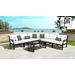 kathy ireland Homes & Gardens Madison Ave. 8 Piece Outdoor Aluminum Patio Furniture Set 08a in Snow - TK Classics Madison-08A-Snow