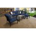 kathy ireland Homes & Gardens Madison Ave. 7 Piece Outdoor Aluminum Patio Furniture Set 07f in Midnight - TK Classics Madison-07F-Navy