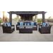 kathy ireland Homes & Gardens River Brook 6 Piece Outdoor Wicker Patio Furniture Set 06r in Slate - TK Classics River-06R-Grey