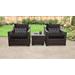 kathy ireland Homes & Gardens River Brook 3 Piece Outdoor Wicker Patio Furniture Set 03a in Onyx - TK Classics River-03A-Black