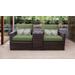 kathy ireland Homes & Gardens River Brook 3 Piece Outdoor Wicker Patio Furniture Set 03b in Forest - TK Classics River-03B-Cilantro