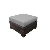 kathy ireland Homes & Gardens River Brook Ottoman in Slate - TK Classics Ki043B-O-Grey