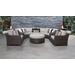 kathy ireland Homes & Gardens River Brook 8 Piece Outdoor Wicker Patio Furniture Set 08h in Truffle - TK Classics River-08H