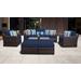 kathy ireland Homes & Gardens River Brook 8 Piece Outdoor Wicker Patio Furniture Set 08c in Midnight - TK Classics River-08C-Navy