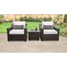 kathy ireland Homes & Gardens River Brook 3 Piece Outdoor Wicker Patio Furniture Set 03a in Snow - TK Classics River-03A-Snow