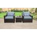 kathy ireland Homes & Gardens River Brook 3 Piece Outdoor Wicker Patio Furniture Set 03a in Tranquil - TK Classics River-03A-Spa