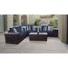 kathy ireland Homes & Gardens River Brook 9 Piece Outdoor Wicker Patio Furniture Set 09a in Midnight - TK Classics River-09A-Navy