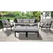 kathy ireland Homes & Gardens Madison Ave. 8 Piece Outdoor Aluminum Patio Furniture Set 08c in Slate - TK Classics Madison-08C-Grey