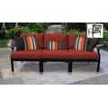 kathy ireland Homes & Gardens Madison Ave. 3 Piece Outdoor Aluminum Patio Furniture Set 03c in Cinnamon - TK Classics Madison-03C-Terracotta