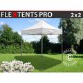 Tente pliante Chapiteau pliable Tonnelle pliante Barnum pliant FleXtents pro 2x2m Blanc - Blanc