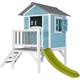 AXI - Maison Enfant Beach Lodge xl en Bleu avec toboggan en vert clair Maison de Jeux en bois ffc