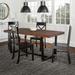 5-Piece Farmhouse Dining Set in Mahogany/Black - Walker Edison C72DSTRMBL-5