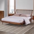 Modern Wood Queen Spindle Bed in Caramel - Walker Edison BQSPINCA