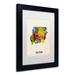 Ivy Bronx Sudan Map Framed Graphic Art Canvas, Wood in Green/Red/Yellow | 14 H x 11 W x 0.5 D in | Wayfair 3F3862E8A3464F37ABEB644E1B810780