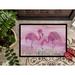 Bayou Breeze Saldana Flamingos Indoor/Outdoor Non-Slip Outdoor Door Mat Synthetics | Rectangle 1'5" x 2'2" | Wayfair