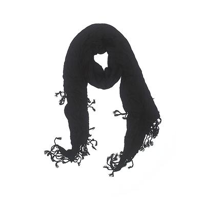 Scarf: Black Solid Accessories