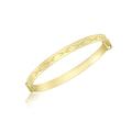 Carissima Gold 9 ct Yellow Gold Diamond Cut Extendable Baby Bangle of Length 3.6-5 cm