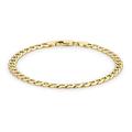 CARISSIMA Gold Men's 9 ct Yellow Gold Hollow 5 mm Curb Chain Bracelet of Length 21.5 cm/8.5 Inch