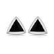 Tuscany Silver Men's Sterling Silver Onyx Triangle Cufflinks