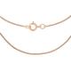 CARISSIMA Gold Women's 9 ct Rose Gold 0.8 mm Diamond Cut Curb Chain Necklace of Length 51 cm/20 Inch