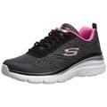 Skechers Damen Fashion Fit-bold Boundaries Sneaker, Schwarz Black Hot Pink Bkhp, 38 EU