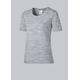 BP 1715-235-21-XL T-Shirt für Frauen, Space-Dye-Stoff, 1/2 Ärmel, Rundhals, 170,00 g/m² Stoffmischung mit Stretch, Weltraum-Weiß, XL